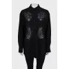 Black shirt with lace