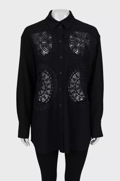 Black shirt with lace