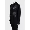 Black shirt with lace