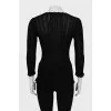 Semi-sheer jumper with buttons