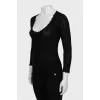 Semi-sheer jumper with buttons