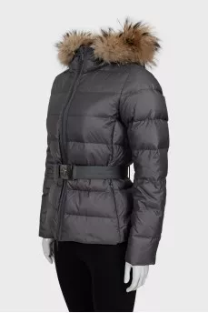 Graphite colored down jacket
