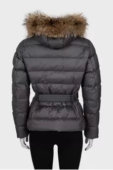 Graphite colored down jacket