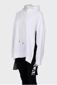 White loose fit hoodie