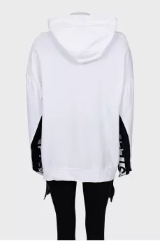 White loose fit hoodie