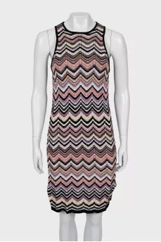 Dress with geometric pattern