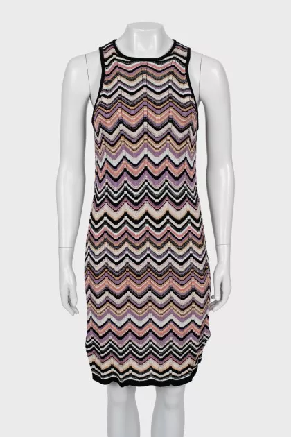 Dress with geometric pattern