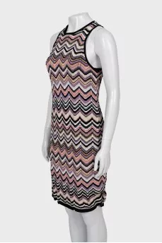 Dress with geometric pattern