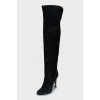 Suede stiletto heeled over the knee boots