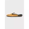 Suede square toe mules
