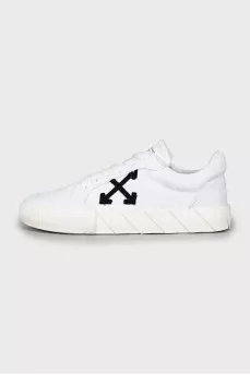 Textile sneakers with tag