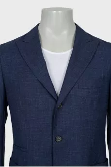 Men's blue straight cut jacket