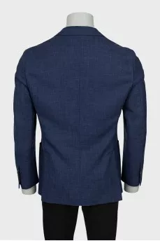 Men's blue straight cut jacket