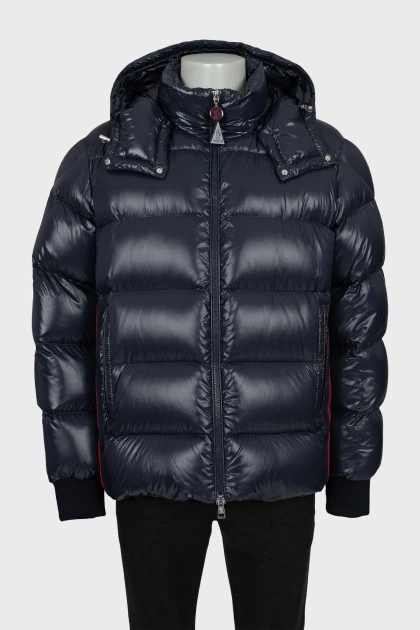 Men's blue down jacket with tag
