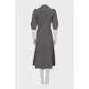 Dress with a small print and a tie