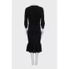 Fitted dress with relief print