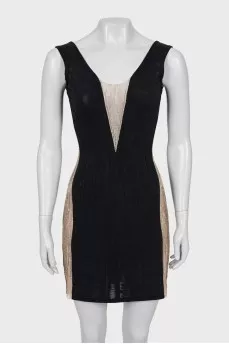 Bodycon dress with rhinestones