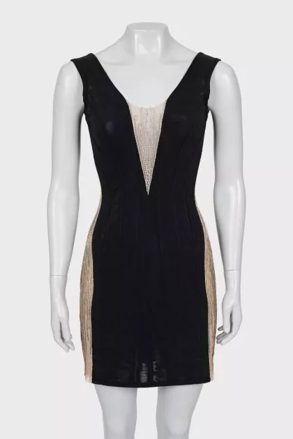 Bodycon dress with rhinestones