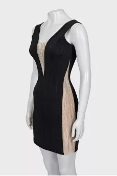 Bodycon dress with rhinestones
