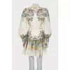 Floral Print Linen Dress