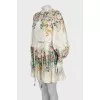 Floral Print Linen Dress