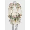 Floral Print Linen Dress