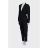 Black jumpsuit with satin lapels