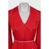 Red dress decorated with rhinestones