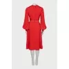Red dress decorated with rhinestones