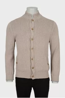 Men's knitted cardigan