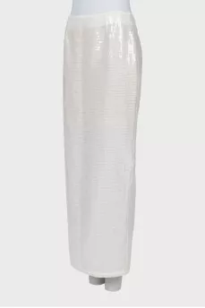 White sequin skirt