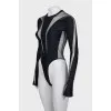 Black bodysuit with mesh
