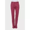 Men's dark pink jeans