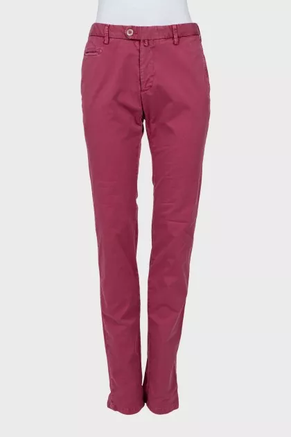 Men's dark pink jeans