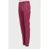 Men's dark pink jeans