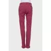 Men's dark pink jeans