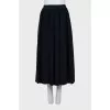 Pleated navy blue skirt