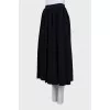 Pleated navy blue skirt