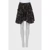 Silk a-silhouette skirt 