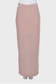 Velour maxi skirt