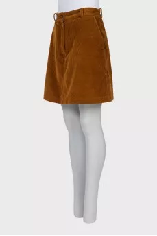 Light brown corduroy skirt 