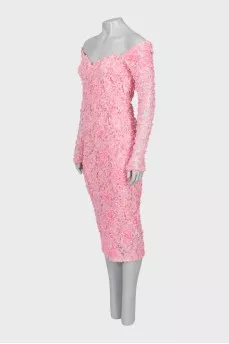 Pink dress with applique