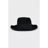 Black hat with textile decor