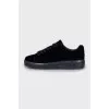 Velour sneakers in blue