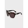 Cat eye print sunglasses