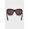 Cat eye print sunglasses