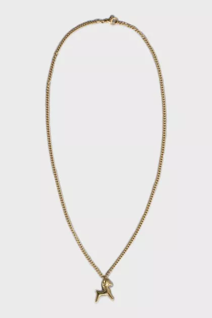 Golden pendant with a horse