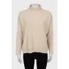 Cashmere ribbed sweater with tag