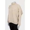 Cashmere ribbed sweater with tag