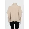 Cashmere ribbed sweater with tag